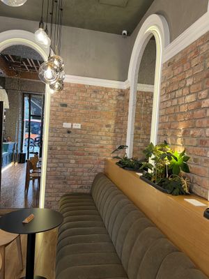 Interior dining area at Fit Food in Tirana