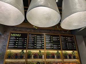 Wall menu  at Fit Food in Tirana