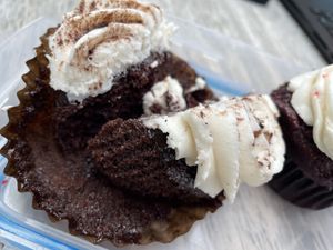 Chocolate cupcakees  at Crushcakes & Cafe in Santa Barbara