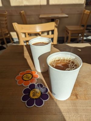 Coffees at Moe's Broadway Bagel in Longmont