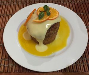 Vegan dessert at El Huerto at El Huerto in Santiago