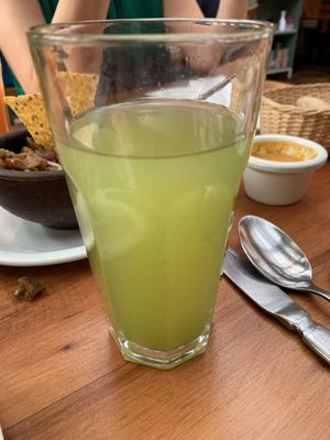 Ginger mint lemonade   at El Huerto in Santiago