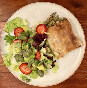 Savory pastry dish #Veganuary at El Huerto in Santiago