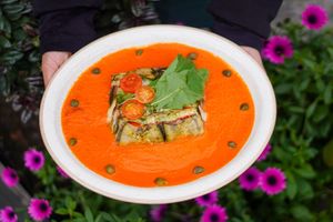 Eggplant terrina at El Huerto in Santiago