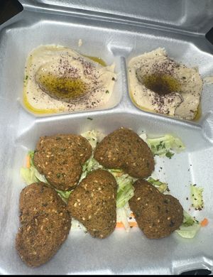 falafel and hummus to go  at Heart of Jerusalem in Colorado Springs