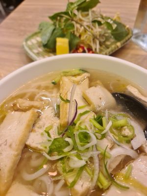 Pho- be sure to ask for vegan stock at Old Man Pho in Melbourne