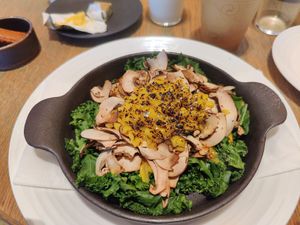 Vegan scrambled eggs at Balcon Tokyo in Tokyo