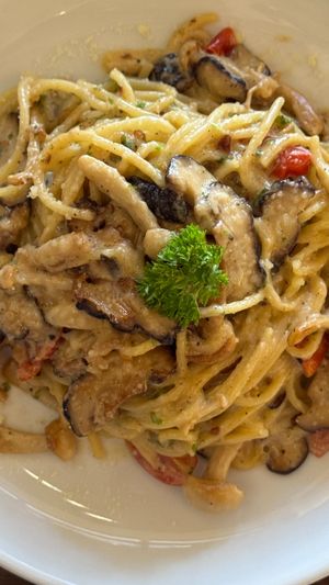 Vegetarian Carbonara Pasta at Preetis Farsan  in George Town