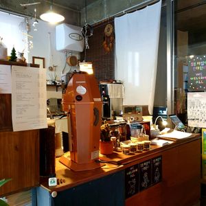 counter at Cafe Yeorm in Seoul