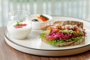 Vegetable Sandwich with Mushroom and Cheese.
Yogurt, Side Dish at Natural Dining Wald Haus - ヴァルト ハウス 森の家 in Tokyo