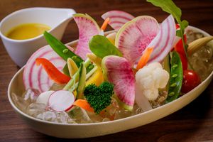 Bagna cauda at Natural Dining Wald Haus - ヴァルト ハウス 森の家 in Tokyo