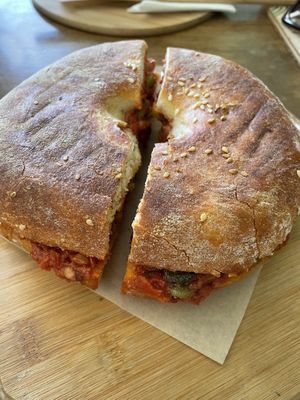 Maltese ftira  at Coffee Circus Joy in Marsalforn