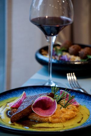 lacquered tofu at La Brasserie Bleue in Vannes