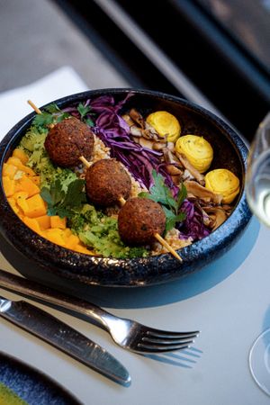 Automnal bowl at La Brasserie Bleue in Vannes