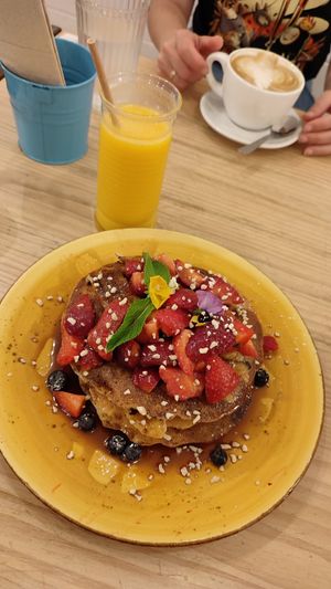 Vegan pancakes at Brunchit in Malaga