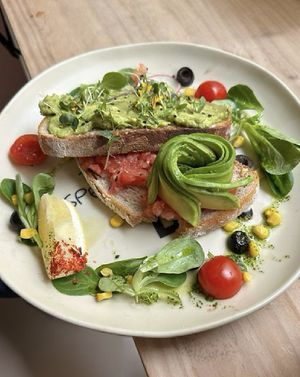 Two kinds of avocado toastt  at Brunchit in Malaga