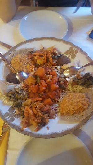 vegan mixed plate for two at Adal in Bologna