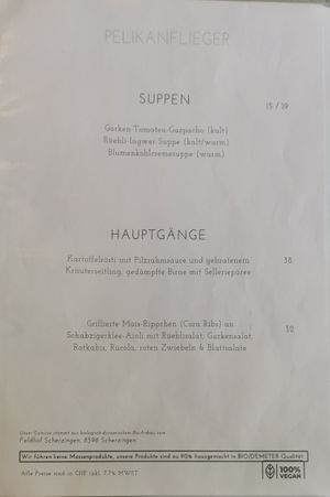 main courses at Formidable Pelikan in St Gallen