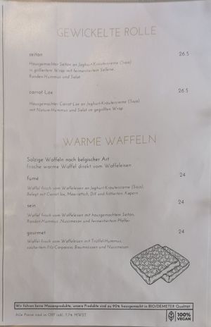 rolls / warm salty waffles at Formidable Pelikan in St Gallen