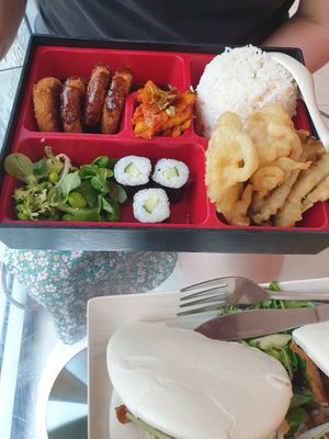 Pumpkin Katsu Bento box at Mr Miyagi in Sheffield