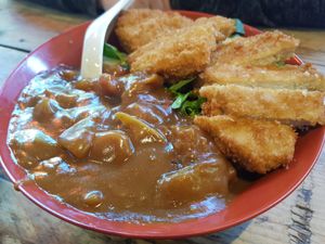 Mock chicken Katsu curry at Mr Miyagi in Sheffield