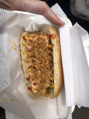 Reggi hot dog  at Veggi Dogs in Honolulu