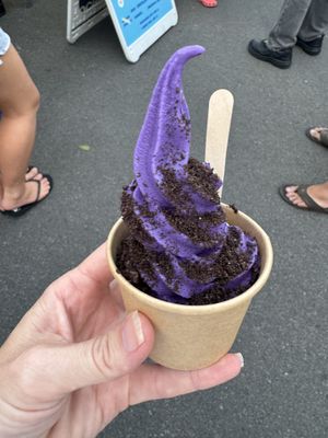Ube soft serve  at Veggi Dogs in Honolulu