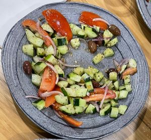 Horiatiki salad without feta  at Simply Greek in Hershey