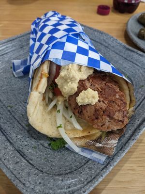 Impossible pita with hummus instead of tahziki sauce at Simply Greek in Hershey