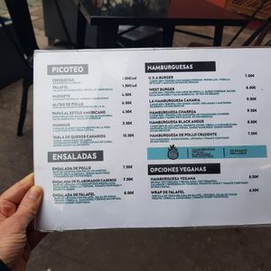 Menu at Perro Sin Rabo in Tenerife