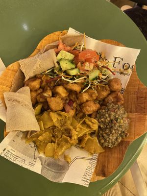 Ethiopian plate by Toukoul  at Wolf Sharing Food Market in Brussels