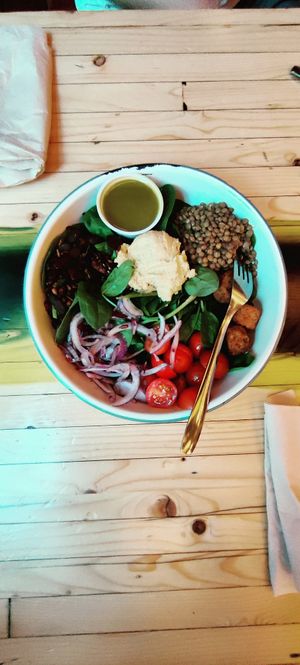 Hummus Bowl at Wolf Sharing Food Market in Brussels