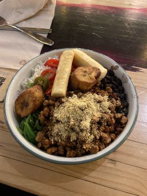 The vegan South American bowl  at Wolf Sharing Food Market in Brussels