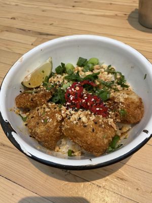 Coco satay tofu poke bowl from Eaters  at Wolf Sharing Food Market in Brussels