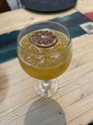 Mocktail star martini (a little sour 7,5/10)  at Wolf Sharing Food Market in Brussels