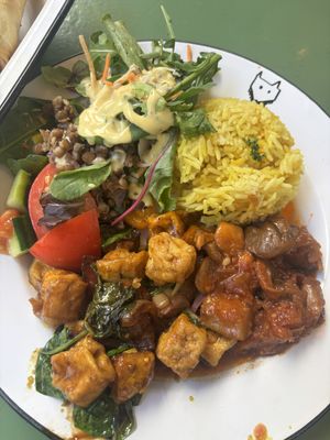 Tofu Curry Plate from Toukoul food trader  at Wolf Sharing Food Market in Brussels
