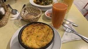 Pastel de choclo   at El Naturista - Moneda in Santiago