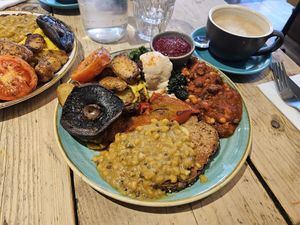Vegan breakfast at CSONS in Shrewsbury