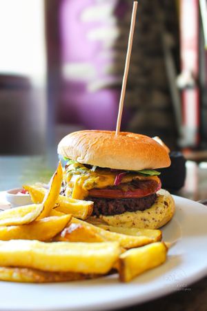 Hamburguesa vegetal at Woolloomooloo in Viella