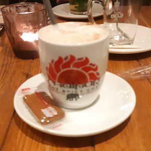 Chai latte with soy milk at ALEX in Dusseldorf