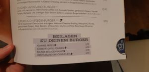 Vegetarian burger option at ALEX in Dusseldorf