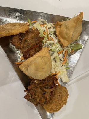 Appetizer platter  at Tandoor Indian Grill in Provo