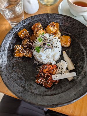 Korean fried chicken (tofu version) at Simes Kitchen in Kaikoura