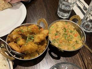 Bombay aloo and veg korma  at Kaikoura Indian in Kaikoura