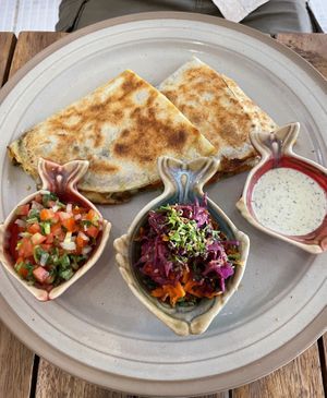 almond pesto quesadilla (vegetarian)  at JaJa Cafe & Spice in Krabi