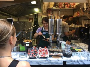Counter at Churros London in North West London