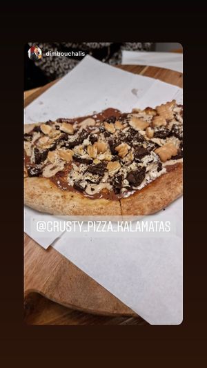 Sweet pizza  at Crusty in Kalamata