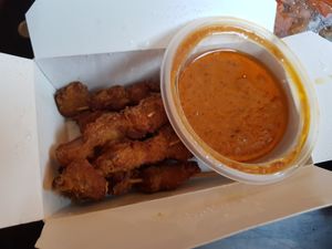 Satay chicken skewers at 1423 China Kitchen in Windsor