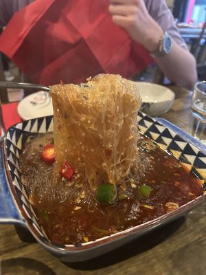 Ants climbing a tree  at 1423 China Kitchen in Windsor