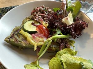 Vegan frittata with 2 sides   at Eat the Future in Oxford